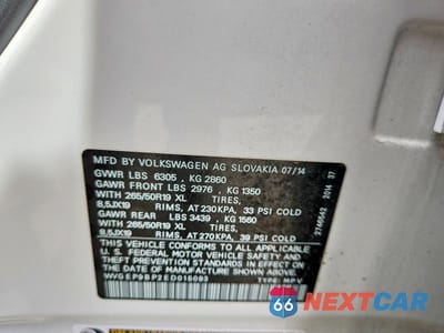 Zdjęcie 13 z 13 samochodu: 2014 VOLKSWAGEN TOUAREG V6 TDI VIN:WVGEP9BP2ED015093 - miniatura