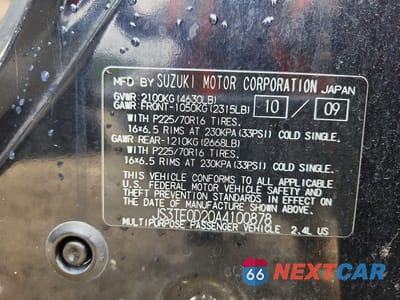 Zdjęcie 13 z 13 samochodu: 2010 SUZUKI GRAND VITARA PREMIUM VIN:JS3TE0D20A4100878 - miniatura