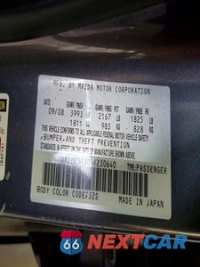 Zdjęcie 12 z 12 samochodu: 2009 MAZDA 3 S VIN:JM1BK343091230640 - miniatura