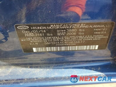 Zdjęcie 12 z 12 samochodu: 2015 HYUNDAI ELANTRA SE VIN:5NPDH4AE4FH616677 - miniatura