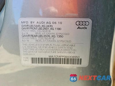 Zdjęcie 13 z 13 samochodu: 2011 AUDI Q5 2.0T QUATTRO PREMIUM, QUATTRO PRESTIGE HYBRID, TDI QUATTRO PREMIUM PLUS VIN:WA1CFAFP5BA008950 - miniatura