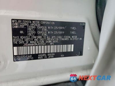 Zdjęcie 13 z 13 samochodu: 2021 TOYOTA VENZA XLE VIN:JTEAAAAH3MJ022503 - miniatura