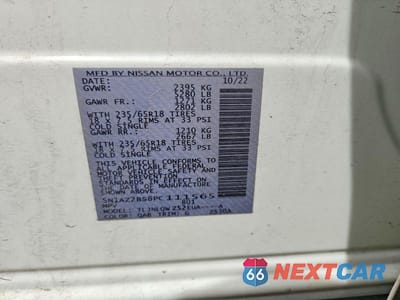Zdjęcie 13 z 13 samochodu: 2023 NISSAN MURANO SV VIN:5N1AZ2BS8PC111565 - miniatura