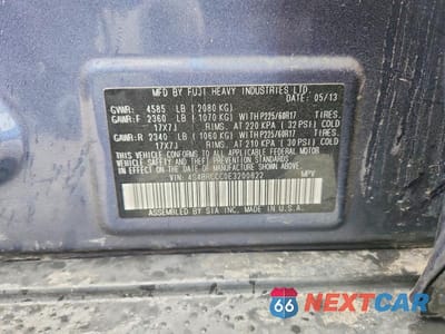 Zdjęcie 13 z 13 samochodu: 2014 SUBARU OUTBACK 2.5I PREMIUM VIN:4S4BRCCC0E3200822 - miniatura