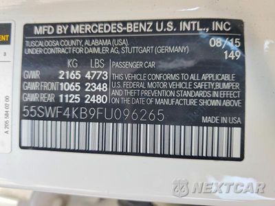 Zdjęcie 12 z 12 samochodu: 2015 MERCEDES-BENZ C 300 4MATIC VIN:55SWF4KB9FU096265 - miniatura