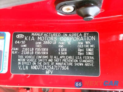 Zdjęcie 13 z 13 samochodu: 2010 KIA SOUL + VIN:KNDJT2A25A7177904 - miniatura