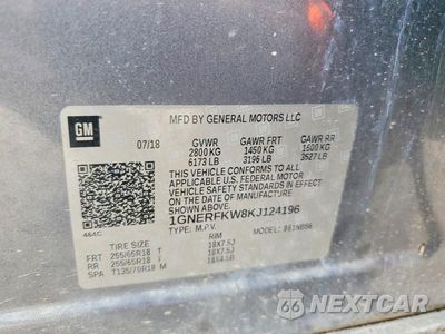 Zdjęcie 13 z 13 samochodu: 2019 CHEVROLET TRAVERSE LS VIN:1GNERFKW8KJ124196 - miniatura