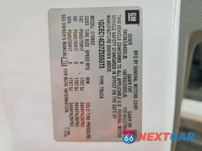 Zdjęcie 12 z 12 samochodu: 2007 CHEVROLET SILVERADO LS VIN:1GCEC14C97Z555073 - miniatura