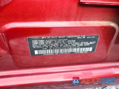 Zdjęcie 12 z 12 samochodu: 2015 SUBARU IMPREZA PREMIUM VIN:JF1GPAC65F8307115 - miniatura