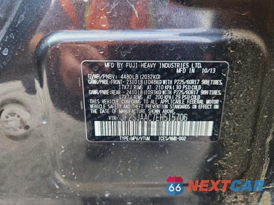 Zdjęcie 13 z 13 samochodu: 2014 SUBARU FORESTER 2.5I VIN:JF2SJAAC7EH515706 - miniatura