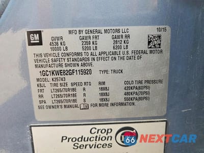 Zdjęcie 12 z 12 samochodu: 2016 CHEVROLET SILVERADO 2500 LTZ 4WD 6.6L TDSL VIN:1GC1KWE82GF115920 - miniatura