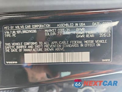Zdjęcie 12 z 12 samochodu: 2024 VOLVO S60 PLUS VIN:7JRL12FL9RG314596 - miniatura