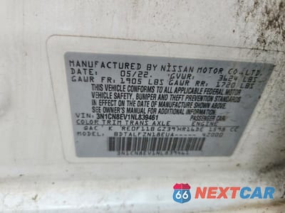 Zdjęcie 13 z 13 samochodu: 2022 NISSAN VERSA SV VIN:3N1CN8EV1NL839461 - miniatura