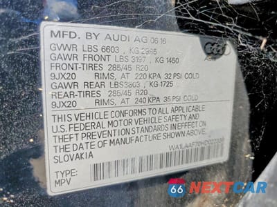 Zdjęcie 13 z 13 samochodu: 2017 AUDI Q7 PREMIUM PLUS VIN:WA1LAAF70HD022339 - miniatura