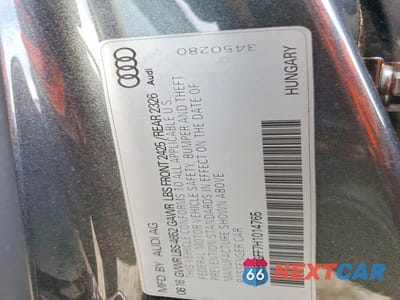 Zdjęcie 12 z 12 samochodu: 2017 AUDI S3 PREMIUM PLUS VIN:WAUB1GFF7H1014765 - miniatura