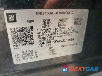 Zdjęcie 13 z 13 samochodu: 2019 CHEVROLET TRAVERSE LT VIN:1GNEVHKW4KJ153556 - miniatura