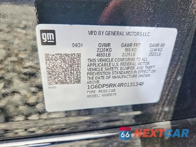 Zdjęcie 12 z 12 samochodu: 2024 CADILLAC CT5 SPORT VIN:1G6DP5RK4R0131348 - miniatura