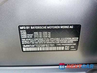 Zdjęcie 12 z 12 samochodu: 2025 BMW M340I VIN:3MW59FT02S8F82781 - miniatura