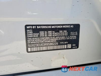 Zdjęcie 13 z 13 samochodu: 2024 BMW X5 XDRIVE40I VIN:5UX23EU03R9S86229 - miniatura