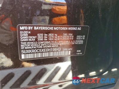 Zdjęcie 13 z 13 samochodu: 2014 BMW X5 XDRIVE35I VIN:5UXKR0C5XE0H19643 - miniatura
