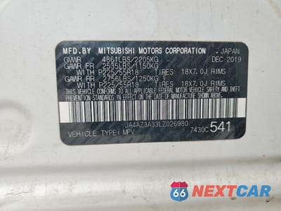 Zdjęcie 13 z 13 samochodu: 2020 MITSUBISHI OUTLANDER SE VIN:JA4AZ3A33LZ026980 - miniatura