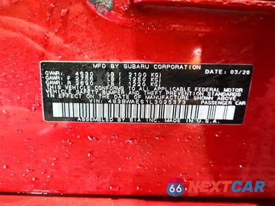 Zdjęcie 12 z 12 samochodu: 2020 SUBARU LEGACY PREMIUM VIN:4S3BWAE61L3025373 - miniatura