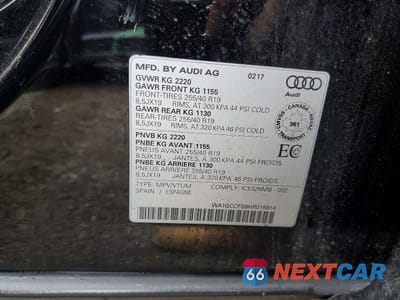 Zdjęcie 14 z 14 samochodu: 2017 AUDI Q3 PRESTIGE VIN:WA1GCCFS8HR015914 - miniatura