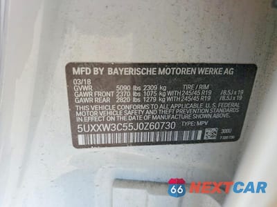 Zdjęcie 13 z 13 samochodu: 2018 BMW X4 XDRIVE28I VIN:5UXXW3C55J0Z60730 - miniatura