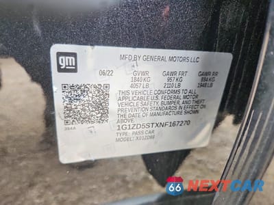 Zdjęcie 12 z 12 samochodu: 2022 CHEVROLET MALIBU LT VIN:1G1ZD5STXNF167270 - miniatura