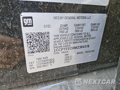 Zdjęcie 12 z 12 samochodu: 2021 CHEVROLET SILVERADO K1500 LT TRAIL BOSS VIN:1GCPYFED0MZ394378 - miniatura