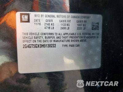 Zdjęcie 12 z 12 samochodu: 2017 BUICK REGAL GS VIN:2G4GT5GX0H9138222 - miniatura