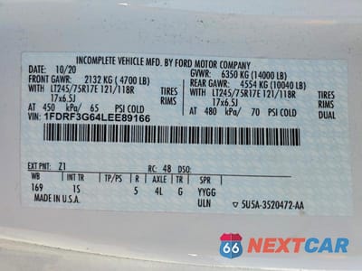 Zdjęcie 13 z 13 samochodu: 2020 FORD F350 SUPER DUTY VIN:1FDRF3G64LEE89166 - miniatura