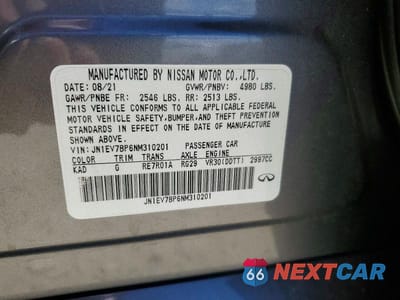 Zdjęcie 12 z 12 samochodu: 2022 INFINITI Q50 LUXE VIN:JN1EV7BP6NM310201 - miniatura