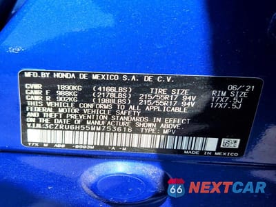 Zdjęcie 12 z 12 samochodu: 2021 HONDA HR-V EX VIN:3CZRU6H55MM753616 - miniatura