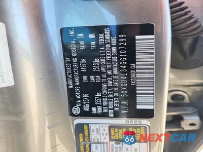 Zdjęcie 13 z 13 samochodu: 2016 KIA OPTIMA EX VIN:5XXGU4L34GG107299 - miniatura