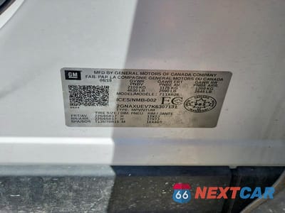 Zdjęcie 12 z 12 samochodu: 2019 CHEVROLET EQUINOX LT VIN:2GNAXUEV7K6307131 - miniatura