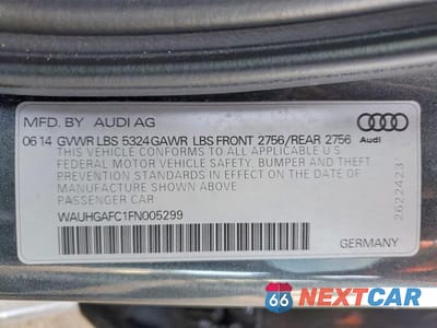 Zdjęcie 12 z 12 samochodu: 2015 AUDI A6 PRESTIGE VIN:WAUHGAFC1FN005299 - miniatura