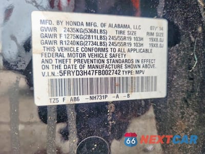Zdjęcie 13 z 13 samochodu: 2015 ACURA MDX TECHNOLOGY VIN:5FRYD3H47FB002742 - miniatura