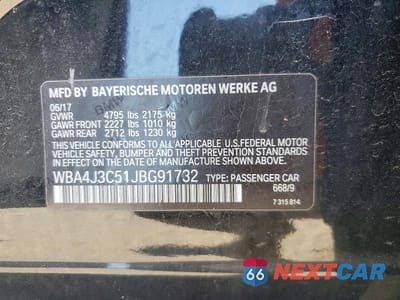 Zdjęcie 13 z 13 samochodu: 2018 BMW 430XI GRAN COUPE VIN:WBA4J3C51JBG91732 - miniatura