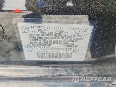 Zdjęcie 12 z 12 samochodu: 2024 NISSAN VERSA SV VIN:3N1CN8EV6RL906772 - miniatura