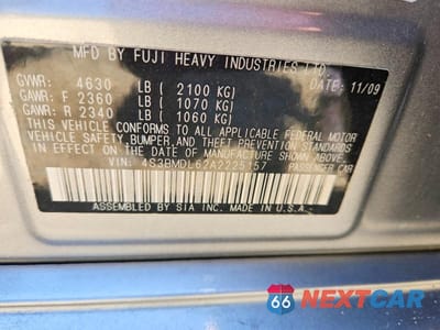 Zdjęcie 12 z 12 samochodu: 2010 SUBARU LEGACY 3.6R LIMITED VIN:4S3BMDL62A2225157 - miniatura