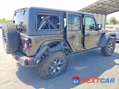 Trzecie zdjęcie samochodu z tyłu: 2021 JEEP WRANGLER UNLIMITED RUBICON VIN:1C4HJXFN5MW796601 - miniatura