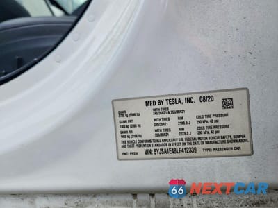 Zdjęcie 13 z 13 samochodu: 2020 TESLA MODEL S VIN:5YJSA1E48LF412339 - miniatura