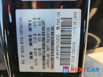 Zdjęcie 13 z 13 samochodu: 2016 MAZDA 3 TOURING VIN:JM1BM1M79G1348765 - miniatura