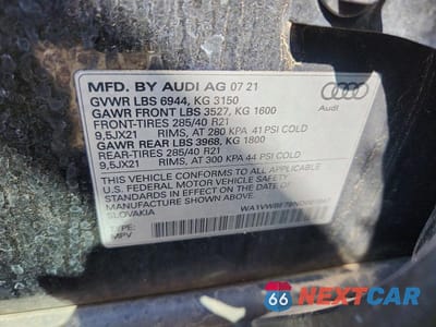 Zdjęcie 13 z 13 samochodu: 2022 AUDI SQ7 PRESTIGE VIN:WA1VWBF79ND001047 - miniatura