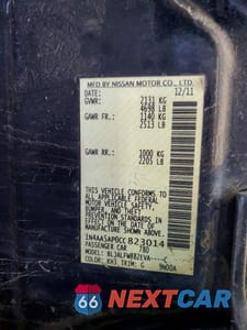 Zdjęcie 12 z 12 samochodu: 2012 NISSAN MAXIMA 3.5 S VIN:1N4AA5AP0CC823014 - miniatura
