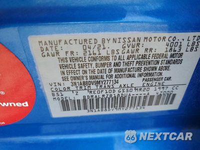 Zdjęcie 12 z 12 samochodu: 2021 NISSAN SENTRA VIN:3N1AB8DV9MY277134 - miniatura