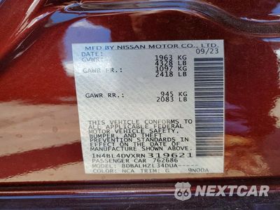 Zdjęcie 12 z 12 samochodu: 2024 NISSAN ALTIMA SV VIN:1N4BL4DVXRN319621 - miniatura