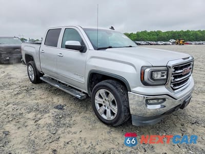 Czwarte zdjęcie samochodu z boku: 2018 GMC SIERRA C1500 SLT VIN:3GTU1NER3JG374893 - miniatura