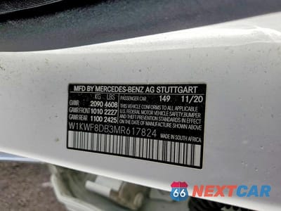 Zdjęcie 12 z 12 samochodu: 2021 MERCEDES-BENZ C 300 VIN:W1KWF8DB3MR617824 - miniatura
